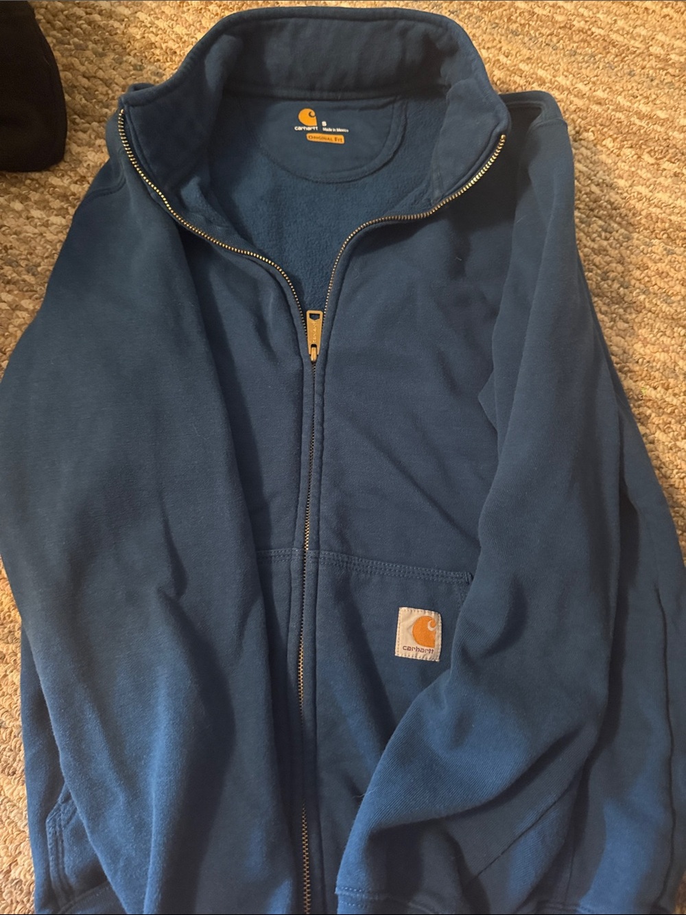Carhartt Men's Zip-Up Jacket in Navy Blue